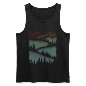 Hiking Nature Mountains Forest Minimalist Gift - Men's Premium Organic Tank Top - black - Front - Michal (187cm)