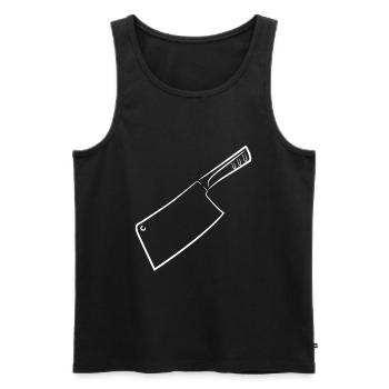 Croquis de Cleaver - Débardeur bio Premium Homme - noir - Devant - AI Model Male 178 light (178cm)