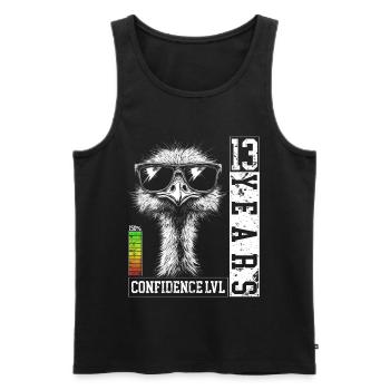 Strauß Vogel Sonnenbrille 13 Jahre Geburtstag - Männer Premium Bio Tank Top - Schwarz - Vorne - Michal (187cm)
