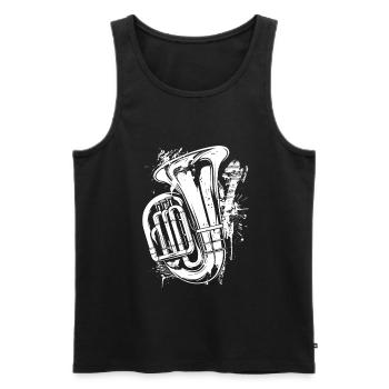 Tuba Graffiti - Débardeur bio Premium Homme - noir - Devant - Michal (187cm)
