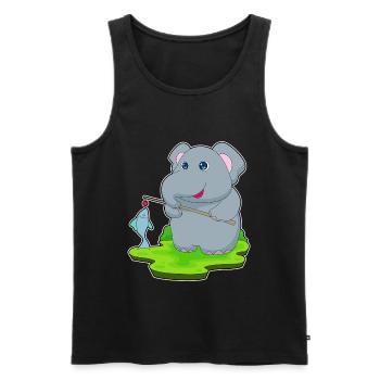 Pêche au poisson éléphant - Débardeur bio Premium Homme - noir - Devant - Michal (187cm)