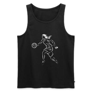Basketball player - Men's Premium Organic Tank Top - black - Front - AI Model Male 178 light (178cm)