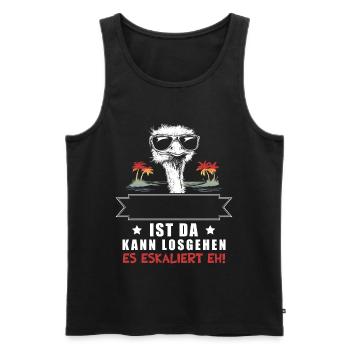 It's escalating anyway! Name Customizable Bouquet - Men's Premium Organic Tank Top - black - Front - Michal (187cm)