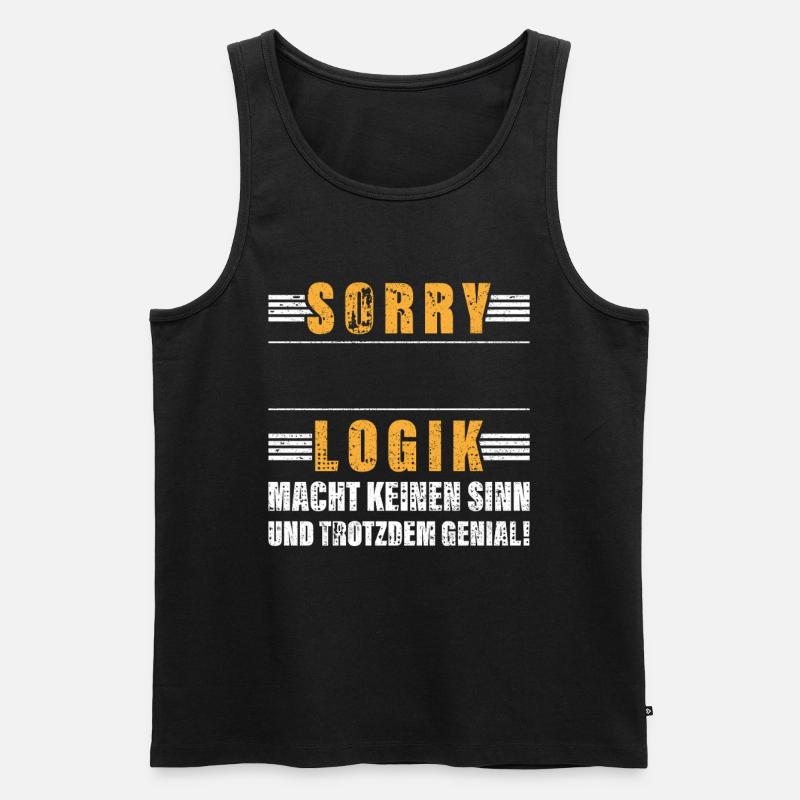 Personalisierbar Beruf Logik Name Geschenk Witzig - Männer Premium Bio Tank Top - Schwarz