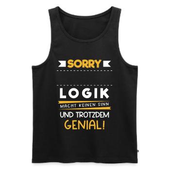 Personalisierbar Beruf Logik Name Geschenk Witzig - Männer Premium Bio Tank Top - Schwarz - Vorne - Michal (187cm)