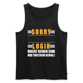 Personalisierbar Beruf Logik Name Geschenk Witzig - Männer Premium Bio Tank Top - Schwarz - Vorne - Michal (187cm)