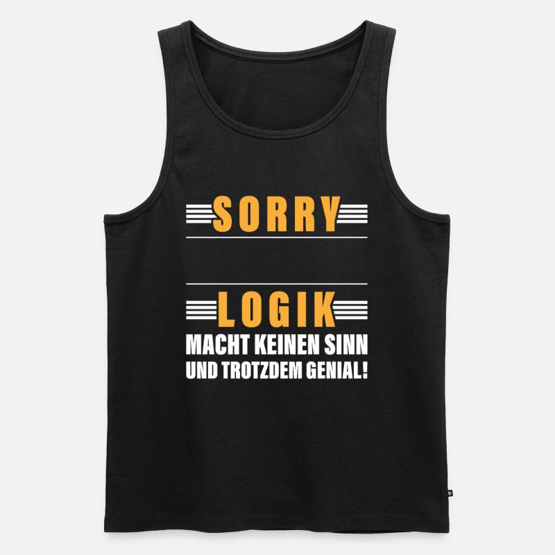 Personalisierbar Beruf Logik Name Geschenk Witzig - Männer Premium Bio Tank Top - Schwarz