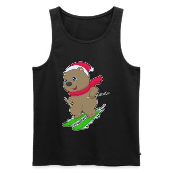 Ski de Noël Bear - Débardeur bio Premium Homme - noir - Devant - Michal (187cm)