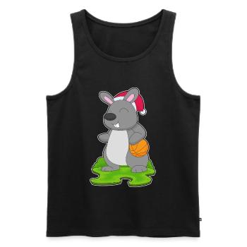 Basket-ball de Noël Bunny - Débardeur bio Premium Homme - noir - Devant - Michal (187cm)