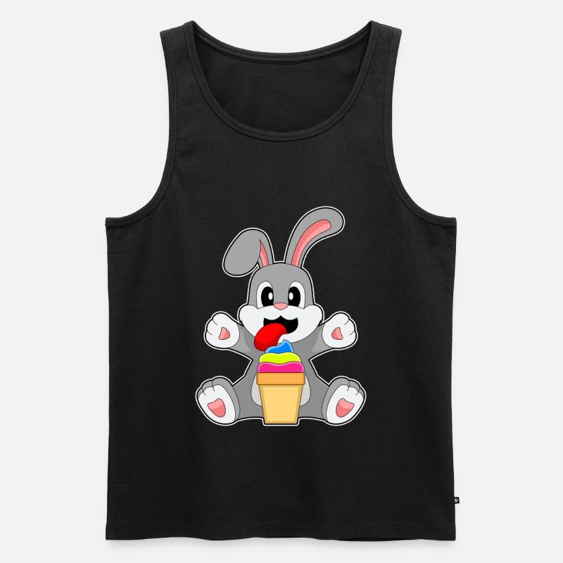Hase Cupcake - Männer Premium Bio Tank Top - Schwarz