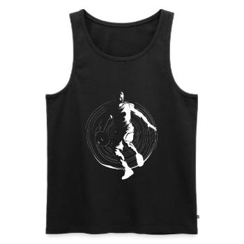 Basketball Skizze - Männer Premium Bio Tank Top - Schwarz - Vorne - Michal (187cm)