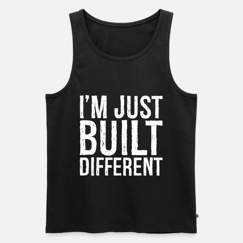 I'm just built different - Männer Premium Bio Tank Top - Schwarz