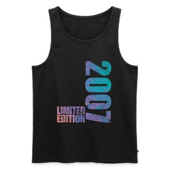 Limited Edition 2007 18. Geburtstag Geschenk - Männer Premium Bio Tank Top - Schwarz - Vorne - Michal (187cm)