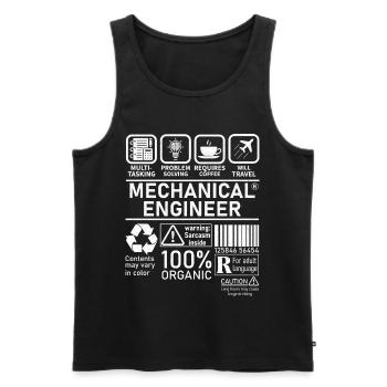 Mechanical Engineer multi tasking problem solving - Männer Premium Bio Tank Top - Schwarz - Vorne - AI Model Male 178 light (178cm)