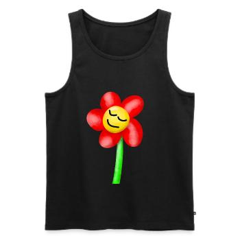 dreamy tired flower flowers summer - Men's Premium Organic Tank Top - black - Front - AI Model Male 178 light (178cm)