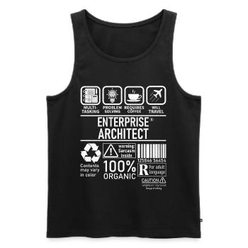 Enterprise Architect multi tasking problem solving - Männer Premium Bio Tank Top - Schwarz - Vorne - AI Model Male 178 light (178cm)
