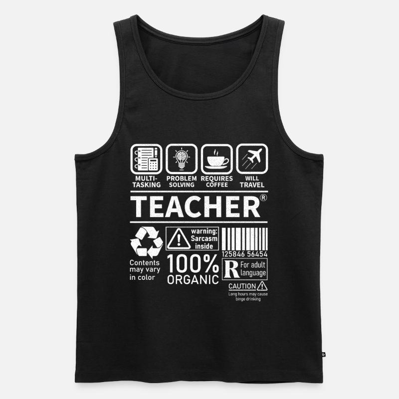 Teacher multi tasking problem solving requires - Men's Premium Organic Tank Top - black
