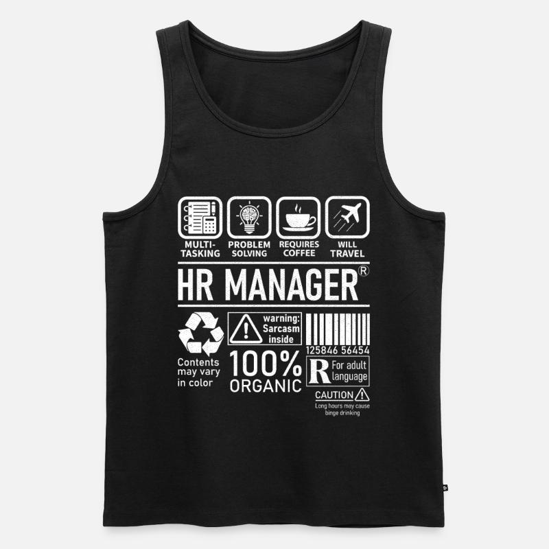 Hr Manager multi tasking problem solving - Men's Premium Organic Tank Top - black