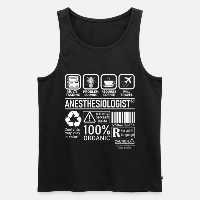 Anestesista multi tasking problem solving - Canottiera ecologica premium da uomo - nero