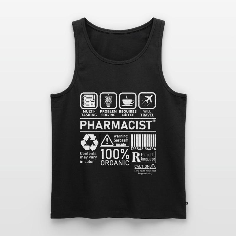 Pharmacist multi tasking problem solving Männer Premium Bio Tank Top