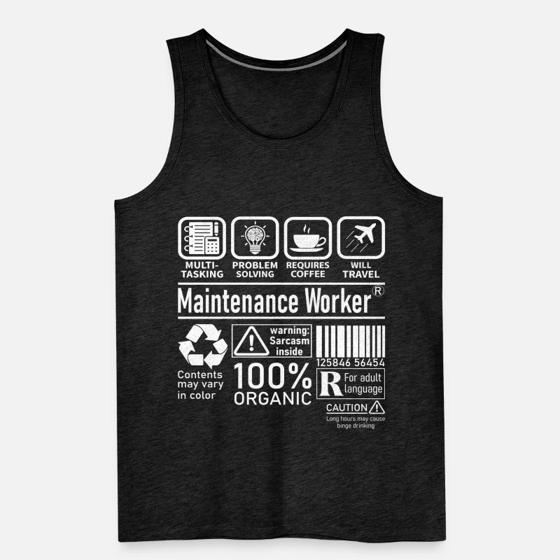 Maintenance Worker multi tasking problem solving Männer Premium Bio Tank Top