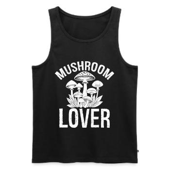Mushroom Lover - Men's Premium Organic Tank Top - black - Front - AI Model Male 178 light (178cm)