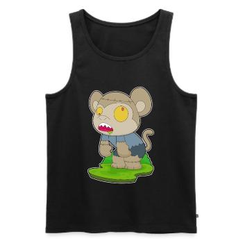 Singe Halloween Zombie - Débardeur bio Premium Homme - noir - Devant - Michal (187cm)