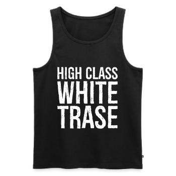 High class white trase - Männer Premium Bio Tank Top - Schwarz - Vorne - Michal (187cm)