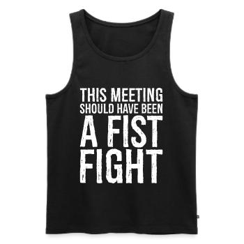 this meeting should have been a fist fight - Men's Premium Organic Tank Top - black - Front - AI Model Male 178 light (178cm)