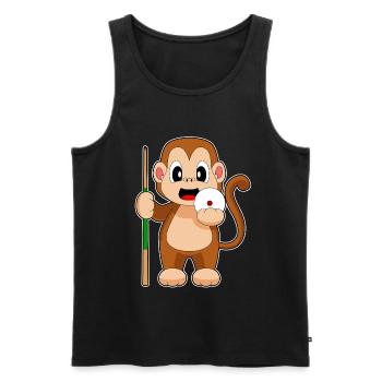 Queue de billard Monkey - Débardeur bio Premium Homme - noir - Devant - Michal (187cm)