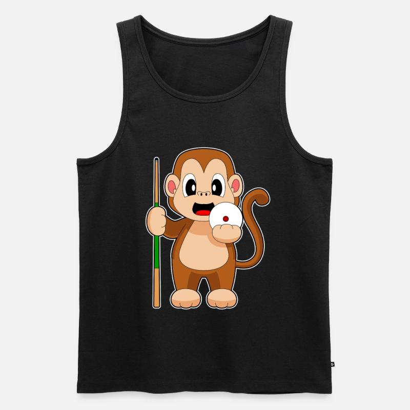 Queue de billard Monkey - Débardeur bio Premium Homme - noir