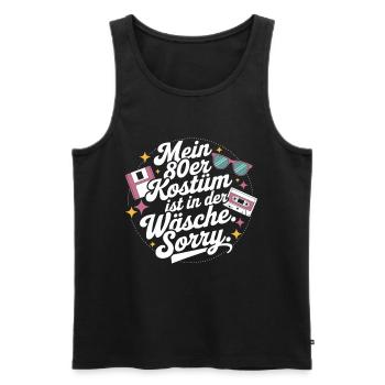 80s Costume Is In The Lingerie 80s Party 80s - Men's Premium Organic Tank Top - black - Front - AI Model Male 178 light (178cm)