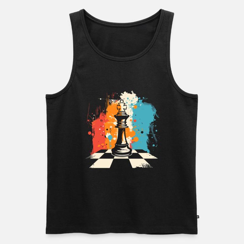 Schachfigur - Männer Premium Bio Tank Top - Schwarz
