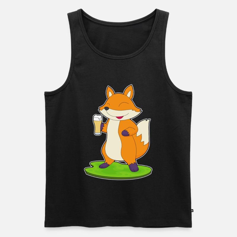 Fuchs Bier - Männer Premium Bio Tank Top - Schwarz