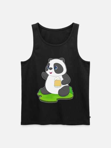 Bière Panda - Débardeur bio Premium Homme - noir