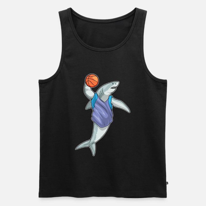 Requin Basketteur Basketteur - Débardeur bio Premium Homme - noir
