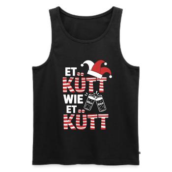 Köln Et Kütt Wie Et Kütt Kölner Grundgesetz Kölsch - Männer Premium Bio Tank Top - Schwarz - Vorne - Michal (187cm)