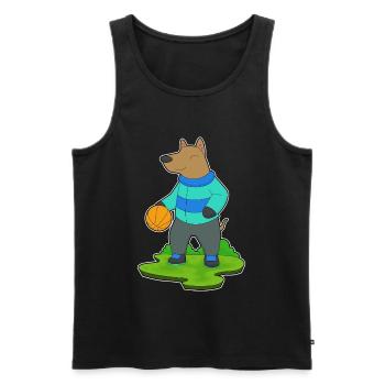 Dog Basketball Player Basketball - Men's Premium Organic Tank Top - black - Front - Michal (187cm)