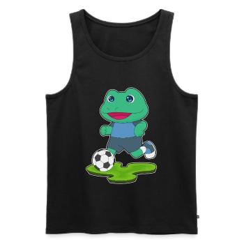 Frog Soccer Player Soccer - Men's Premium Organic Tank Top - black - Front - Michal (187cm)