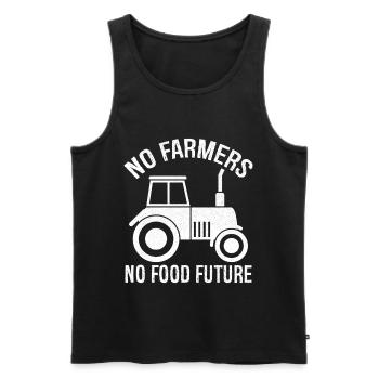 pas d'agriculteurs, pas de nourriture, avenir agricole, agriculteur - Débardeur bio Premium Homme - noir - Devant - AI Model Male 178 light (178cm)