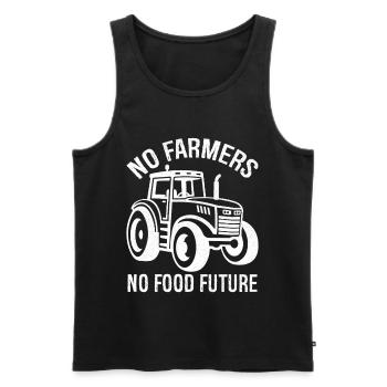 pas d'agriculteurs pas de nourriture avenir agriculture agriculteur où - Débardeur bio Premium Homme - noir - Devant - AI Model Male 178 light (178cm)