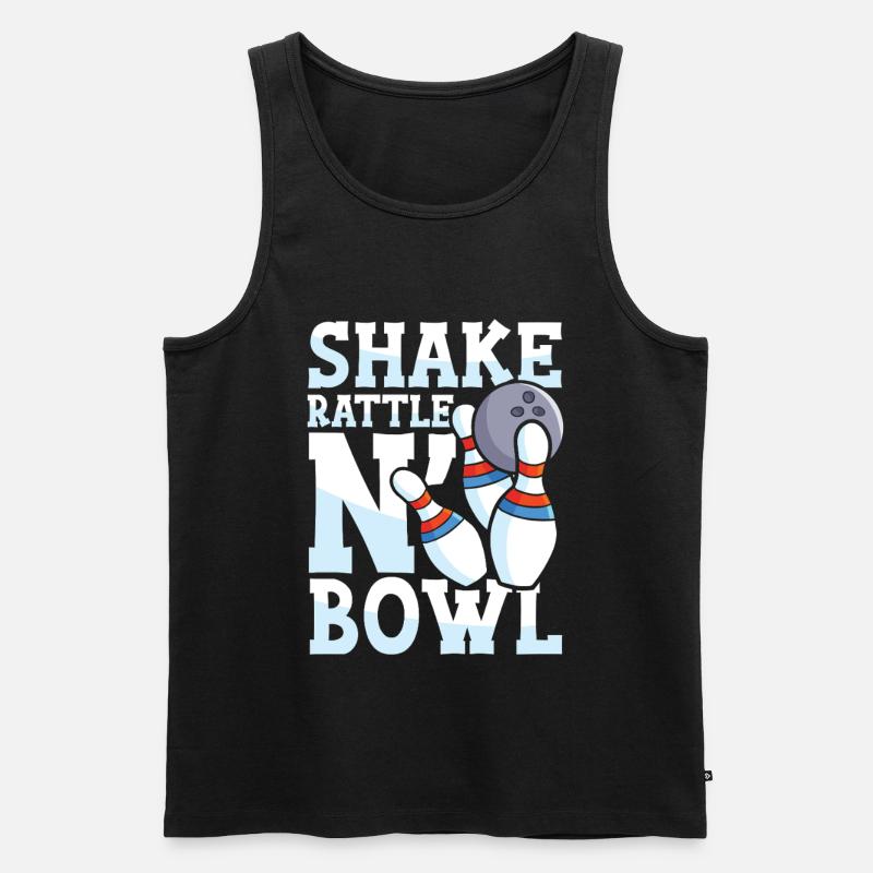 Shake rattle n bowl - Männer Premium Bio Tank Top - Schwarz