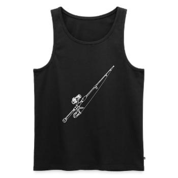 Fishing Rod Drawing - Men's Premium Organic Tank Top - black - Front - Michal (187cm)