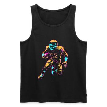 Football Spieler - Männer Premium Bio Tank Top - Schwarz - Vorne - Michal (187cm)
