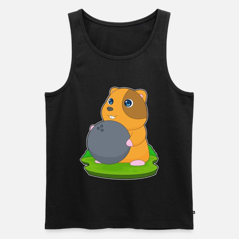 Hamster Bowling Bowlingkugel - Männer Premium Bio Tank Top - Schwarz
