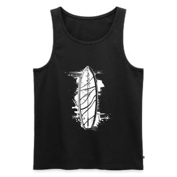Surfbrett Streetart - Männer Premium Bio Tank Top - Schwarz - Vorne - AI Model Male 178 light (178cm)