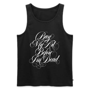Buy My Art - Männer Premium Bio Tank Top - Schwarz - Vorne - AI Model Male 178 light (178cm)