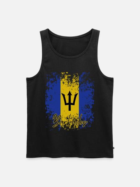 Flag of Barbados, Barbadian pride - Men's Premium Organic Tank Top - black