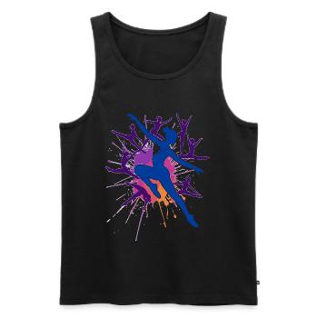 Gymnastique Gymnastique Acrobatie Gymnastique artistique - Débardeur bio Premium Homme - noir - Devant - AI Model Male 178 light (178cm)
