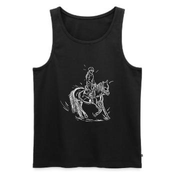 Rider Girl - Men's Premium Organic Tank Top - black - Front - Michal (187cm)